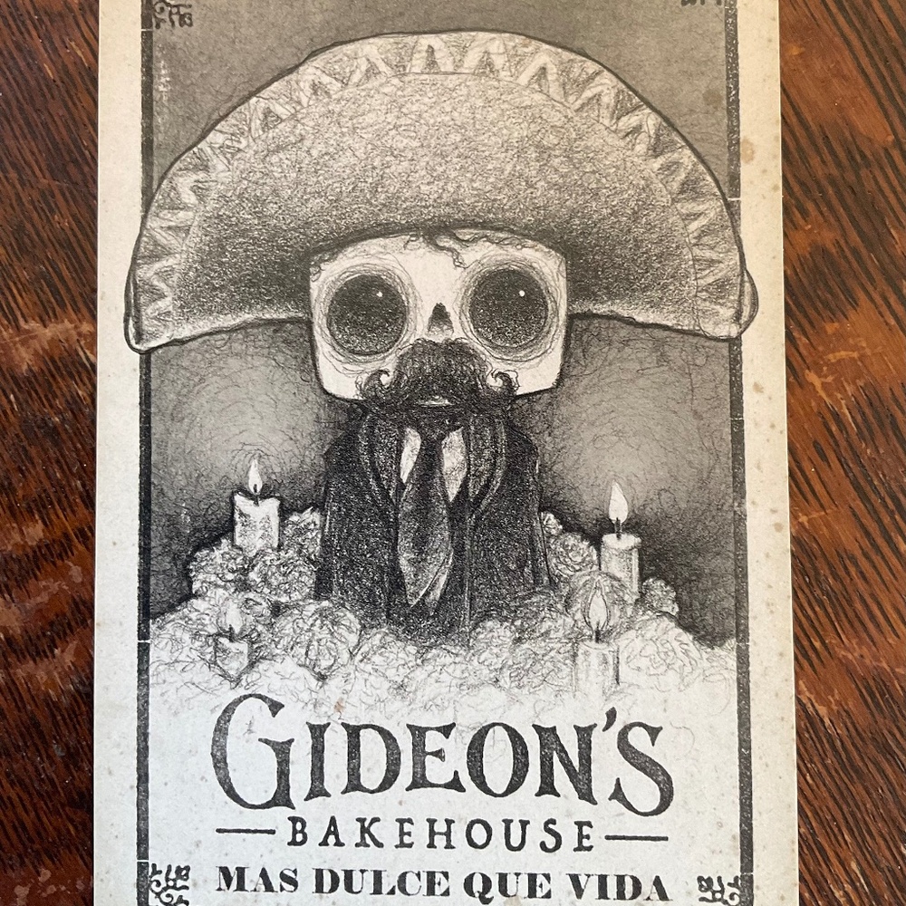 Gideons Bakehouse menu card ‘’JOSE CALACAS ‘’ NOV. 2021